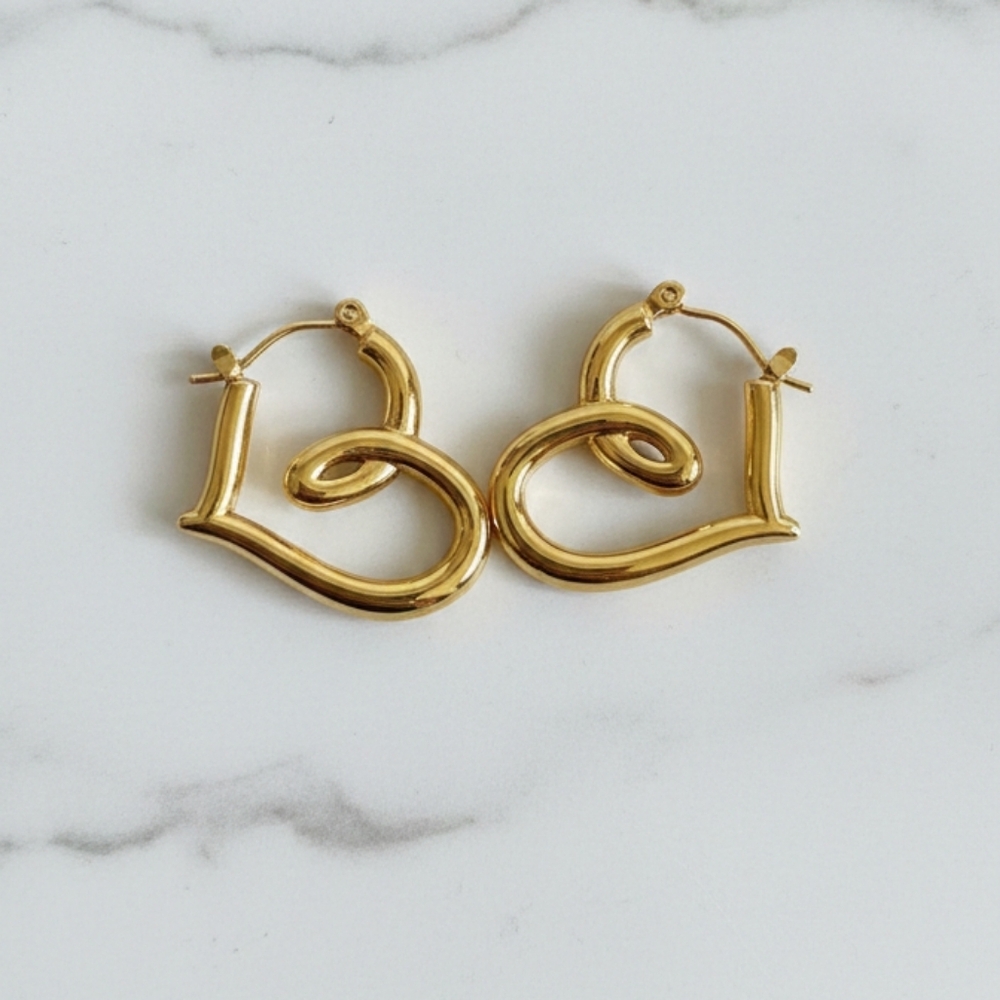 Stainless Steel Gold Hoop Earrings